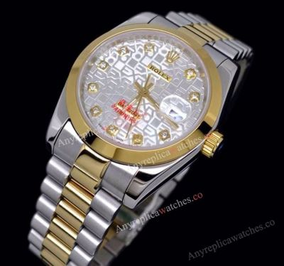 Fake Rolex Datejust II Watch 2Tone Silver Dial Men Watch 41mm